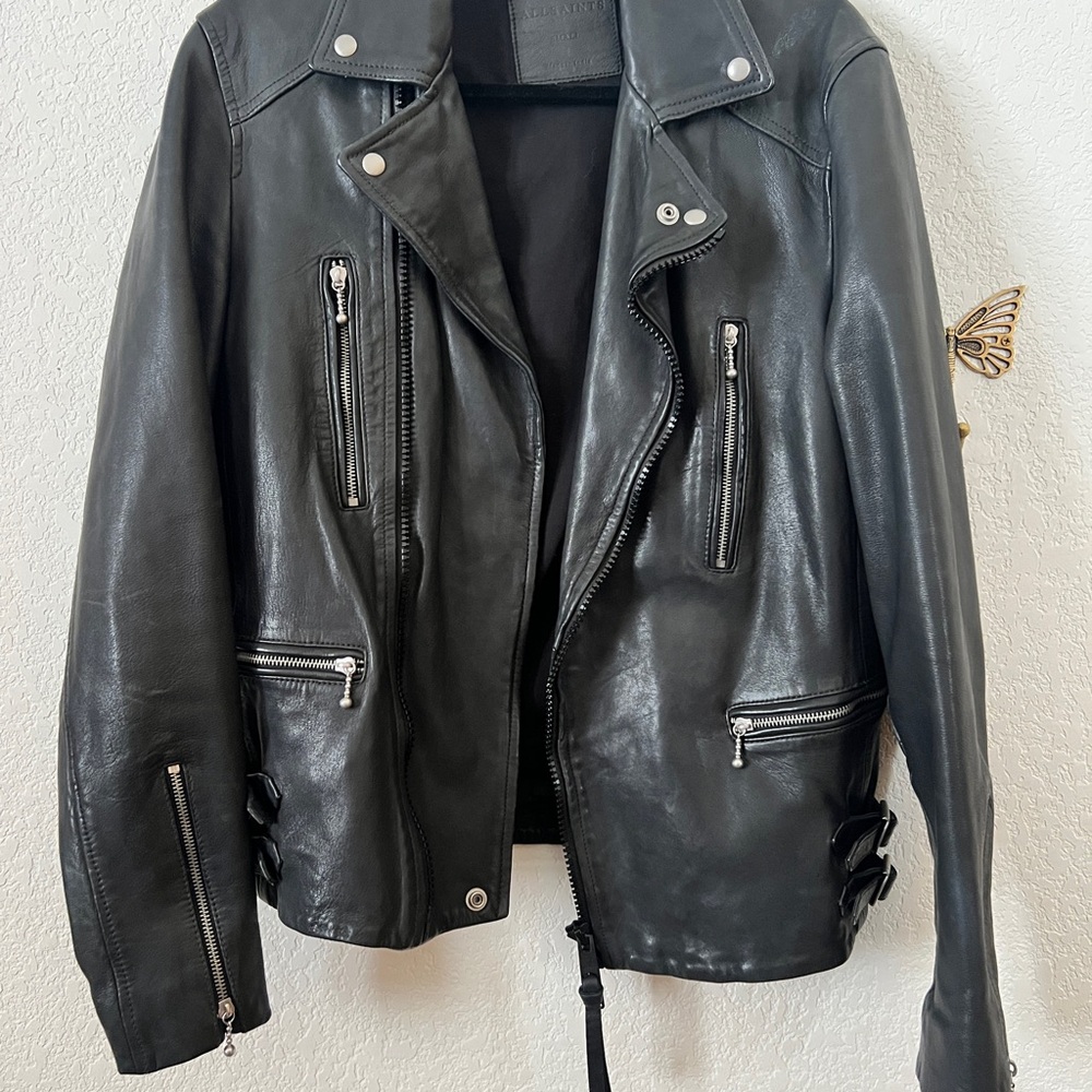 Black Leather Moto Jacket